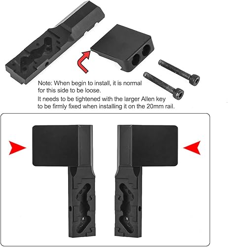 Miniatura 4 de NOBUHIRO Soporte de luz compensada de aleación de aluminio de metal, soporte de linterna táctica serie M300 M600, adecuado para riel Picatinny de