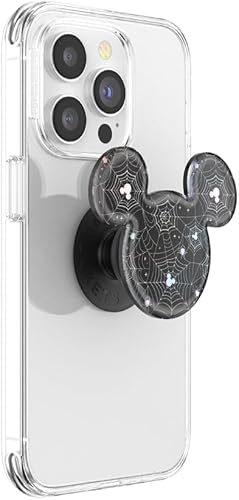 Miniatura 2 de PopSockets Agarre para teléfono con soporte expansible, agarre adhesivo, Disney - Mickey Cobweb