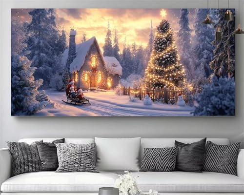 Broderie diamant kit complet arbre de Noël : loisirs créatifs adultes