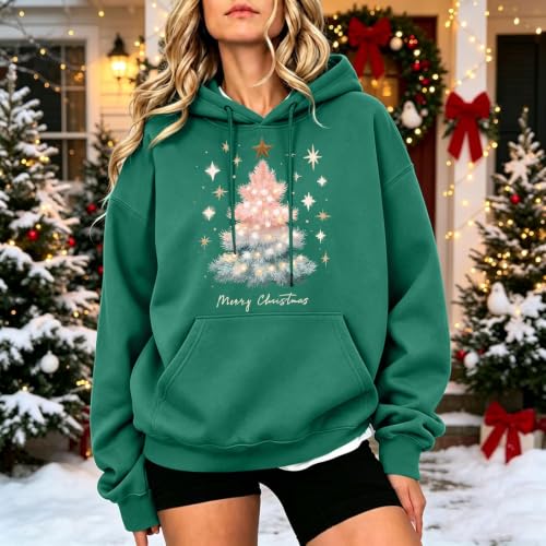 Qgtaibl Women's Christmas Hoodies Xmas Holiday Graphic Pullover Sweatshirt - image 2