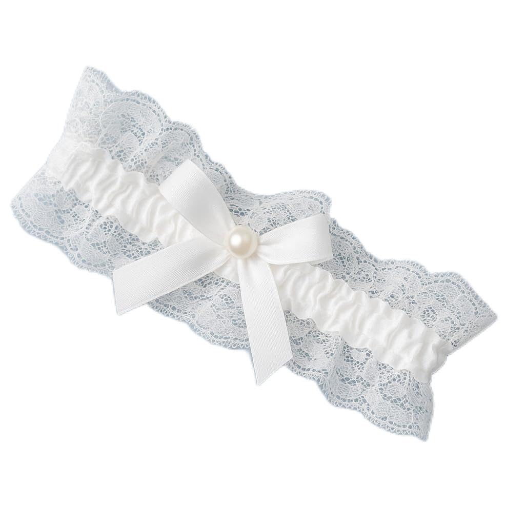 Ivory Garter - Plain - Wedding Favour Bride to Be Hen Party Night Do Accessory