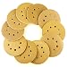 AUSTOR 50 Pieces Gold Sanding Discs, 5 Inch 8 Holes Dustless Hook and Loop 60/ 80/ 100/ 120/ 150/ 180/ 240/ 320/ 400/ 800 Grit Sandpaper Assortment for Random Orbital Sander