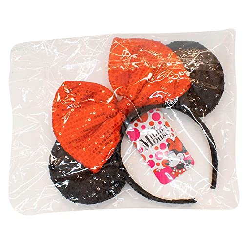 Tiara Laço Vermelho Orelhas Minnie Lantejoulas - Disney