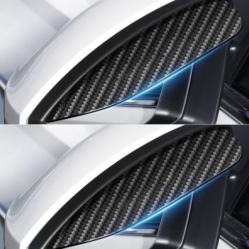 DELUXEFOX カーボンファイバー サイドミラーバイザー 4枚入...