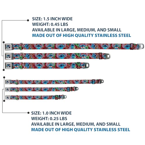 Collier de chien Stitch Buckle Down grand cou réglable solide