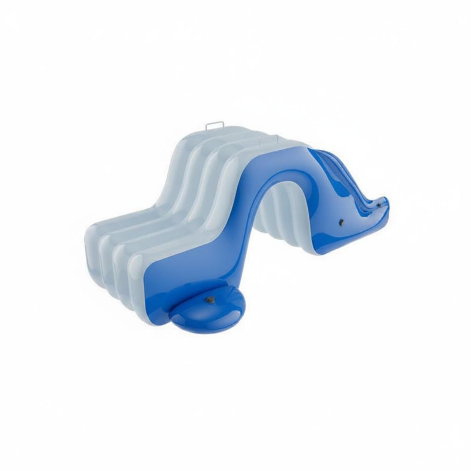 Piscine Gonflable avec Toboggan Usage Intérieur et Extérieur Centre de Jeu Aquatique Gonflable Pataugeoire Enfant avec Auvent pour Bébés, Jardin, Blue