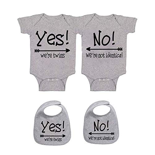 YSCULBUTOL Baby Bodysuits Yes We are Twins No We are Identical Twins Bodysuit