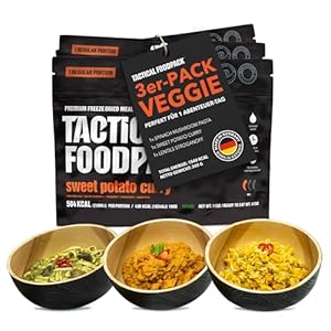 Tactical Foodpack Veggie 3er Set Gefriergetrocknete Mahlzeit