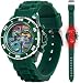 Ninja Turtles Kids' Digital Watch with Matallic Green Bezel, Flashing LED Lights, Green Strap - Kids Digital Watch with Teenage Mutant Ninja Turtles on the Dial, Safe for Children - Model: TMN4008
