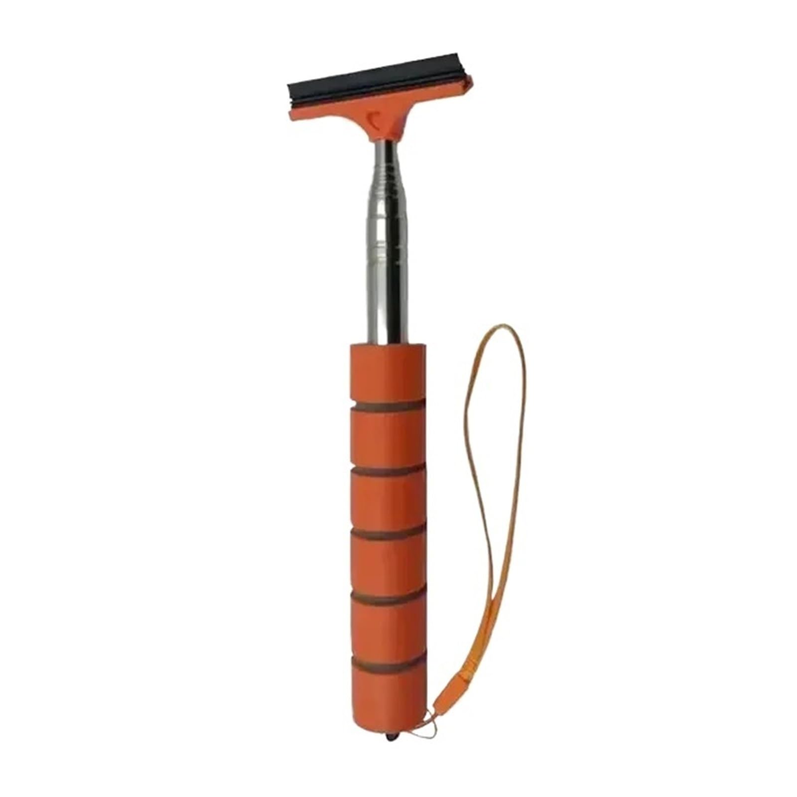 Car rearview mirror wipers Rearview Mirror Windscreen Wiper Retractable Portable Rubber Squeegee(Orange)