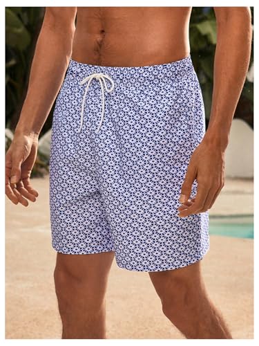 Men's Graphic Swim Trunks Drawstring Waist Boho Short Quick Dry Swimming Board Shorts3