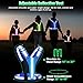 SAWNZC LED Reflective Vest Running Gear, 5 Colors Lights Up Running Vest Rechargeable for Night Walking Running Cycling Jogging, Adjustable Size for Men Women Kids (1, Blue)