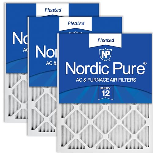 Nordic Pure 20x30x1M12-3 MERV 12 AC Furnace Filters (Quantity 3)