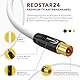 RedStar24 Antennenkabel 4m Weiß – Stecker zu Buchse Koaxial IEC – Premium HDTV Koaxialkabel für Kabelfernsehen | TV Kabel: Kompatibel mit TV, Radio, DVB-T/T2, DVB-C, DAB