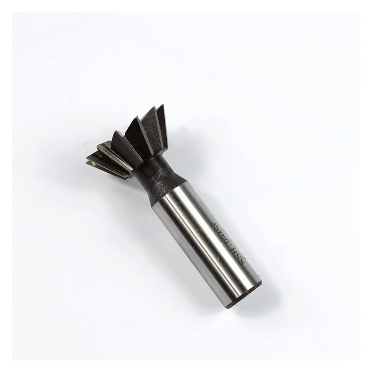 1pc Dovetail Milling Cutter, 45/55/60 Degrees HSS 10-60mm Straight Shank End Mill Cutter CNC Router Bit (Cutting Edge Length : 1pc 60x45Degrees)