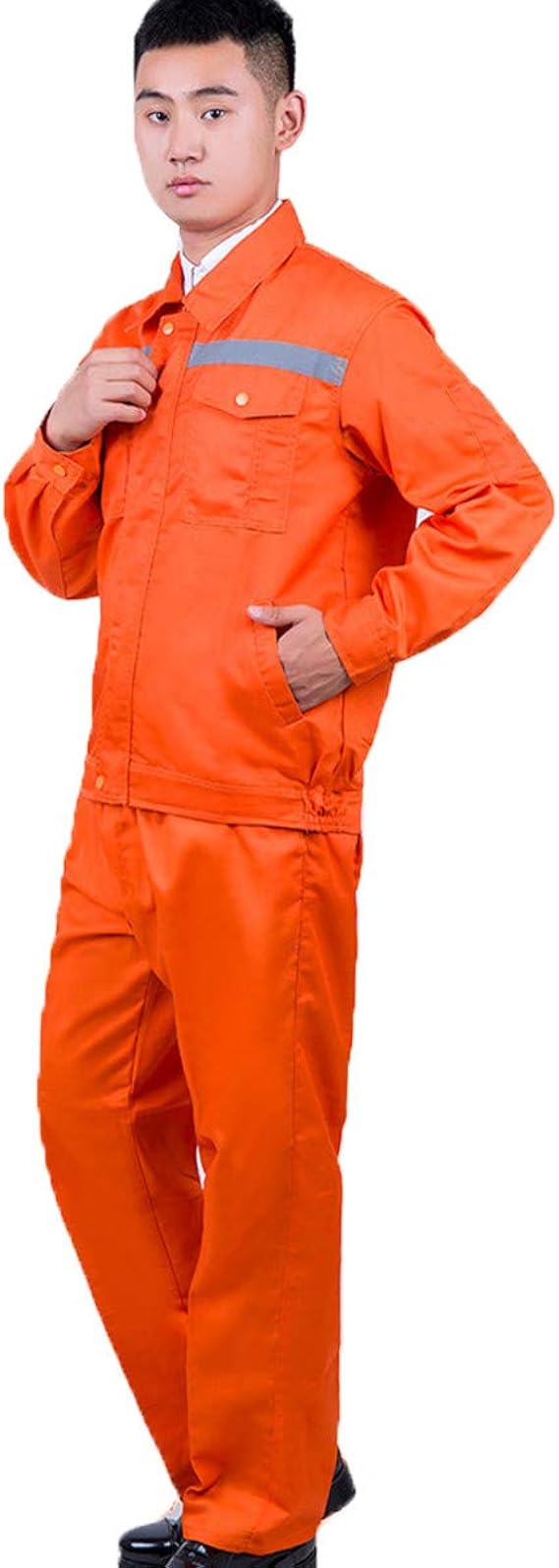 Amazon Co Jp Jinpin ツナギ ワークウエア コート パンツ 2点セット 作業服 上下セット メンズ レディース ワークユニフォーム つなぎ カーゴツナギ 作業着 カーゴパンツ セットアップ 仕事着 オールインワン 通気性 長袖 オールシーズン 男女兼用 服 ファッション小物