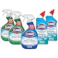 CLOROX Clean-Up Cleaner + Bleach1 Value Pack, Household Essentials, 32 Fl Oz Each, Pack of 3 Toilet Bowl Cleaner, Clinging Bleach Gel, Ocean Mist - 24 Ounces, Pack of 2