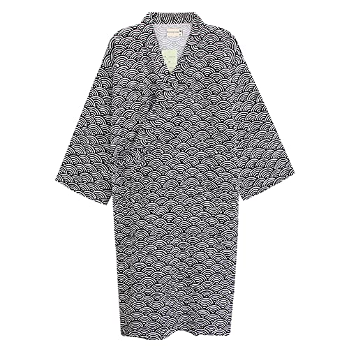 Loboy Night Sleep Shirts Mens Night Gown Mens Sleepshirt Cotton Nightshirt Soft Loose Fit Nightgown Male Nightgown,Navy Blue,L #TOP13