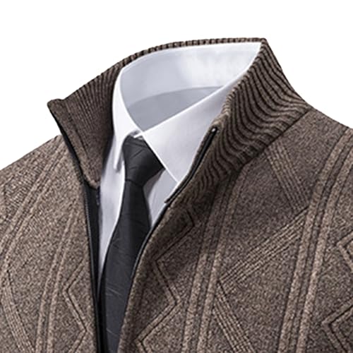Pull à fermeture éclair homme col montant et coupe ajustée moderne