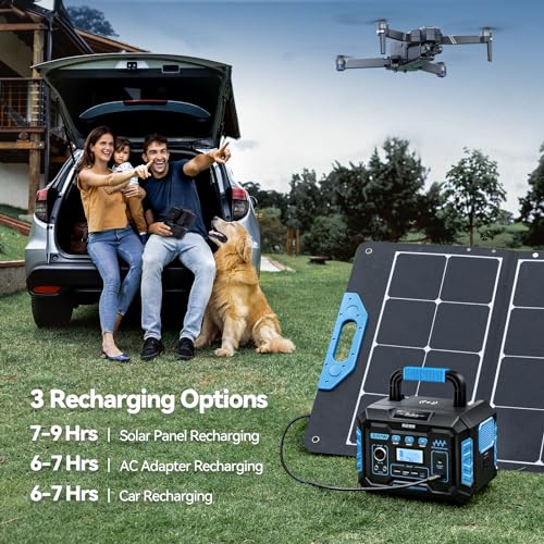 Ruko R299 Portable Power Station 330W, 288.6Wh 9-Port Portable Generator with Flashlight, Wireless Charging, 60W USB-C PD Output, Solar Generator for Outdoor Camping/RVs, Power Supply for Drone, CPAP - Image 8