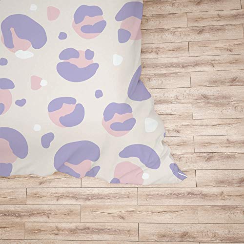 Parure de lit léopard violet ultra douce en polyester double CHEHONG