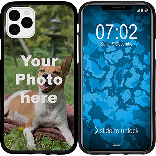 PhoneNatic Case kompatibel mit iPhone 11 Pro Personalisierte Handyhülle schwarz zum selbst gestalten mit eigenem Foto Cover