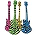Inflatable Zebra Print Guitar Party Accessory