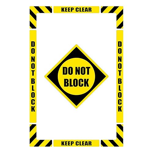 Miniatura 10 de NMC WFK05 Kit de marcado de suelo para caminar configurable incluye 12 x 12 en el centro de piso y tiras de marcado con ángulos de esquina