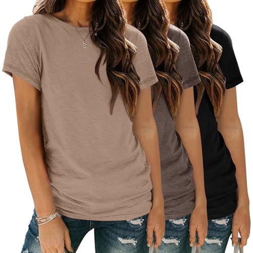 Zeagoo Womens Tshirt Short Sleeve Workout Top Crewneck Basic Tee