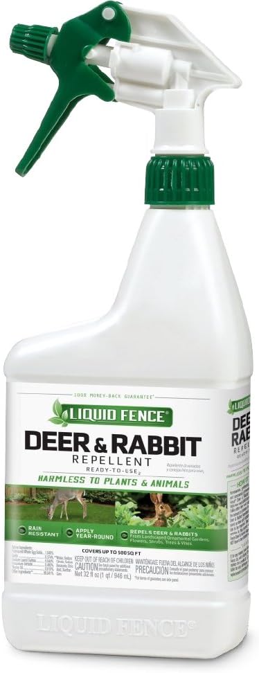 Liquid Fence Deer & Rabbit Repellent Ready-to-Use, 1qt