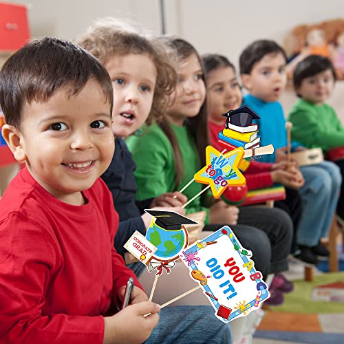 Lucleag 2023 Kindergarten Graduation Photo Booth Props Kit, 30Pcs Preschool Graduation Photo Props For Graduation Photos Decor, Colorful Photo Booth Props For Kindergarten Graduation Party Supplies #TOP4