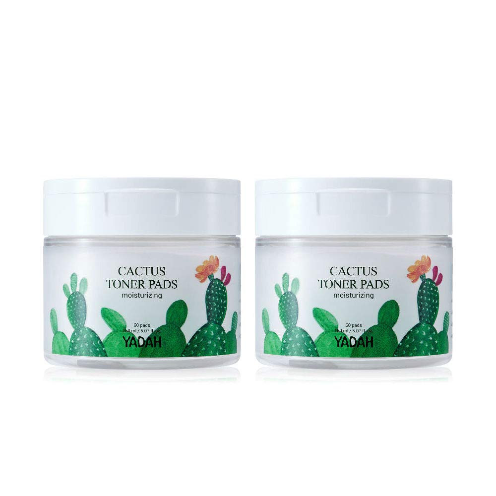 Yadah Cactus Toner Pads 5.07 Ounce, 60 Count, Pack of 2