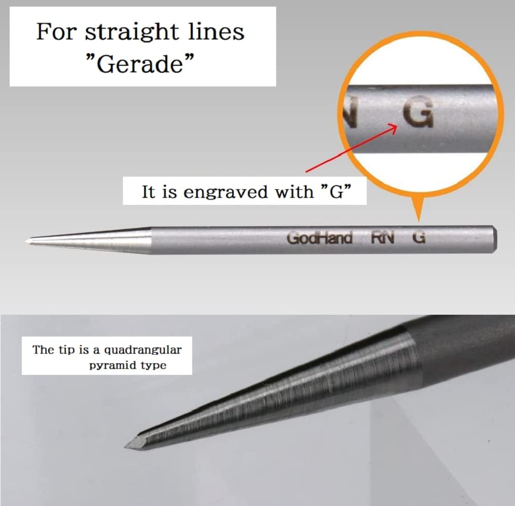 GodHand Riegel Needle Set GH-RN-Set Marking Plastic Model Tool Gray for Plastic Models with Kanji Love Sticker