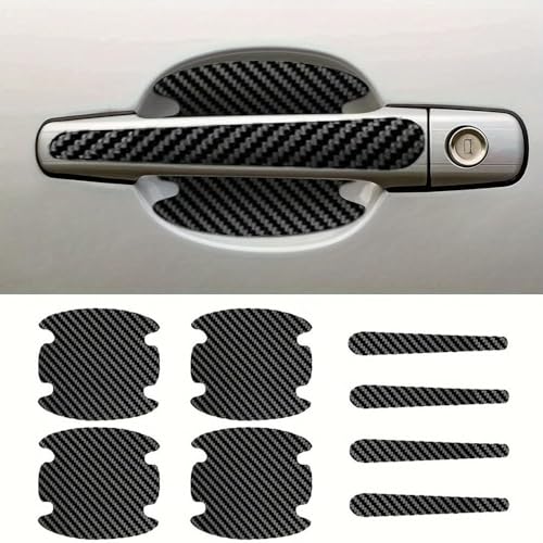 AASRK Car Door Handle Cup Protector Scratch Cover for BMW X1 2016–2025 2026 F48/U11,Carbon Fiber Pattern Anti-Scratch Paint Protection Film,Door Bowl Stickers Exterior Automotive