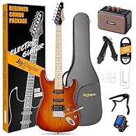 Classic S-S-H Pickups: The Leo Jaymz ST Series electric guitar is equipped with a classic S-S-H pickup configuration—two single-coil pickups and one humbucker—allowing for a wide range of tones. With 5-way pickup switching, and 2 tone/volume controls...