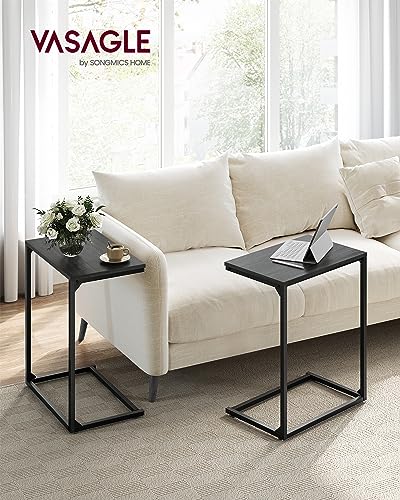 Vasagle ULNT052B56 C Shape End Table, Small Coffee Table For Couch Or Sofa, Industrial Side Table In Living Room thumb #1