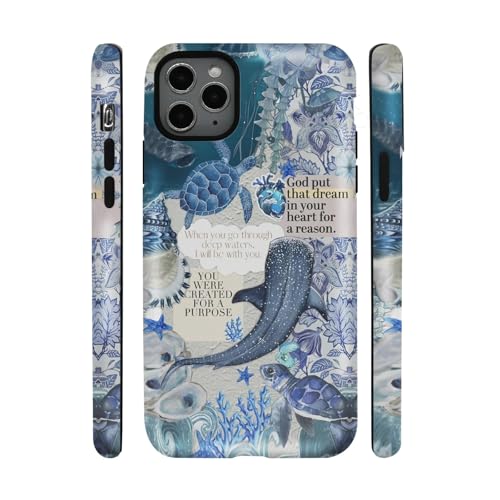 qizjio Whale Shark Phone Case Shockproof Protective Christian Cases for iPhone 11 Pro Max