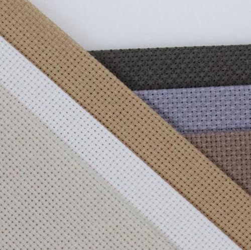 Image of KCS 6 pc of 12 inch x 18 inch (30cmx45cm) Counted Cotton Aida Cloth Cross Stitch Fabric (16CT-F)