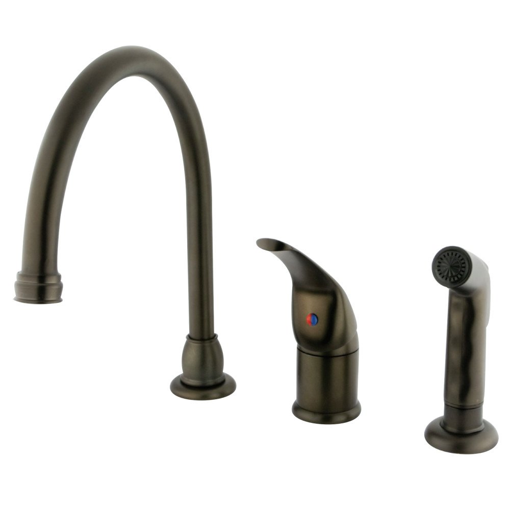 Photo 1 of Kingston Brass KB825 Chatham Widespread Kitchen Faucet, 9", Oil Rubbed Bronze, Oil-Rubbed Bronze
