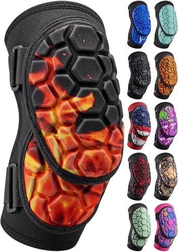 Penveer Baseball Elbow Guard Softball Adult & Youth Softball Elbow Guard Baseball with Adjustable Strap (Flame Y)