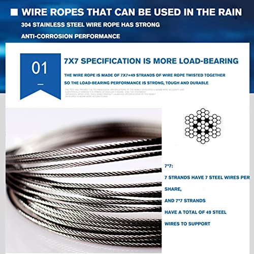Cable de acero trenzado 1 mm 5 Imagen adicional