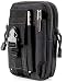 Tactical Molle Pouch Compact EDC Utility Gadget Belt Waist Bag Pack Camping Hiking Outdoor with Cell Phone Holster for iPhone 6 6s 7 8 PLUS Samsung S5 S6 S7 Edge Note 2 LG G3 G4 G5 HTC M7 M8, Black