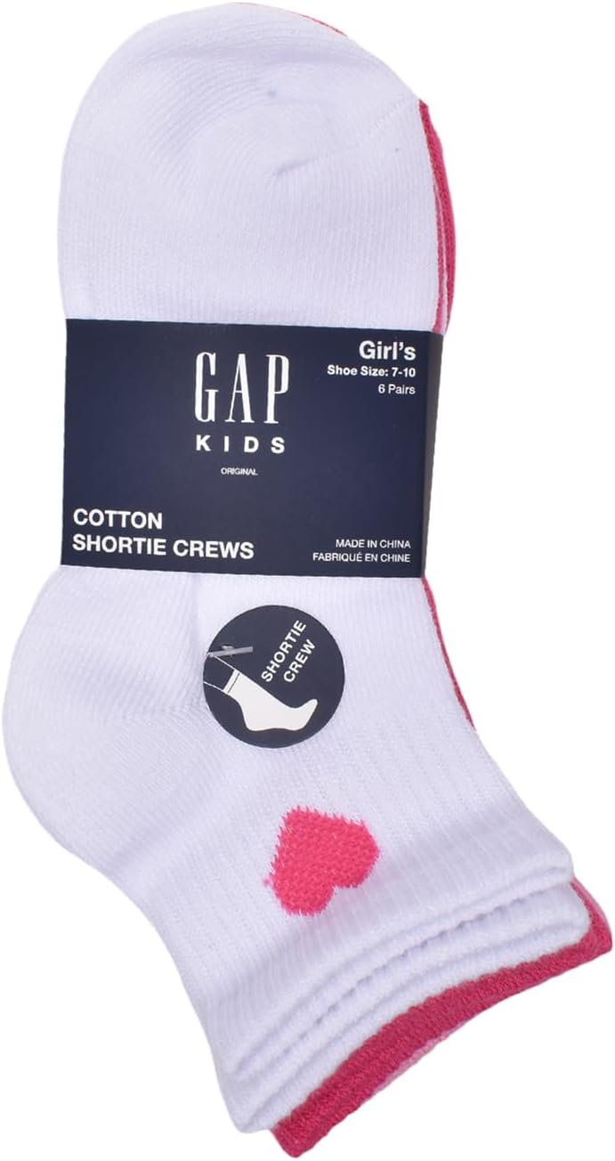 GAP Girls' Crew Socks (Multi-pack)