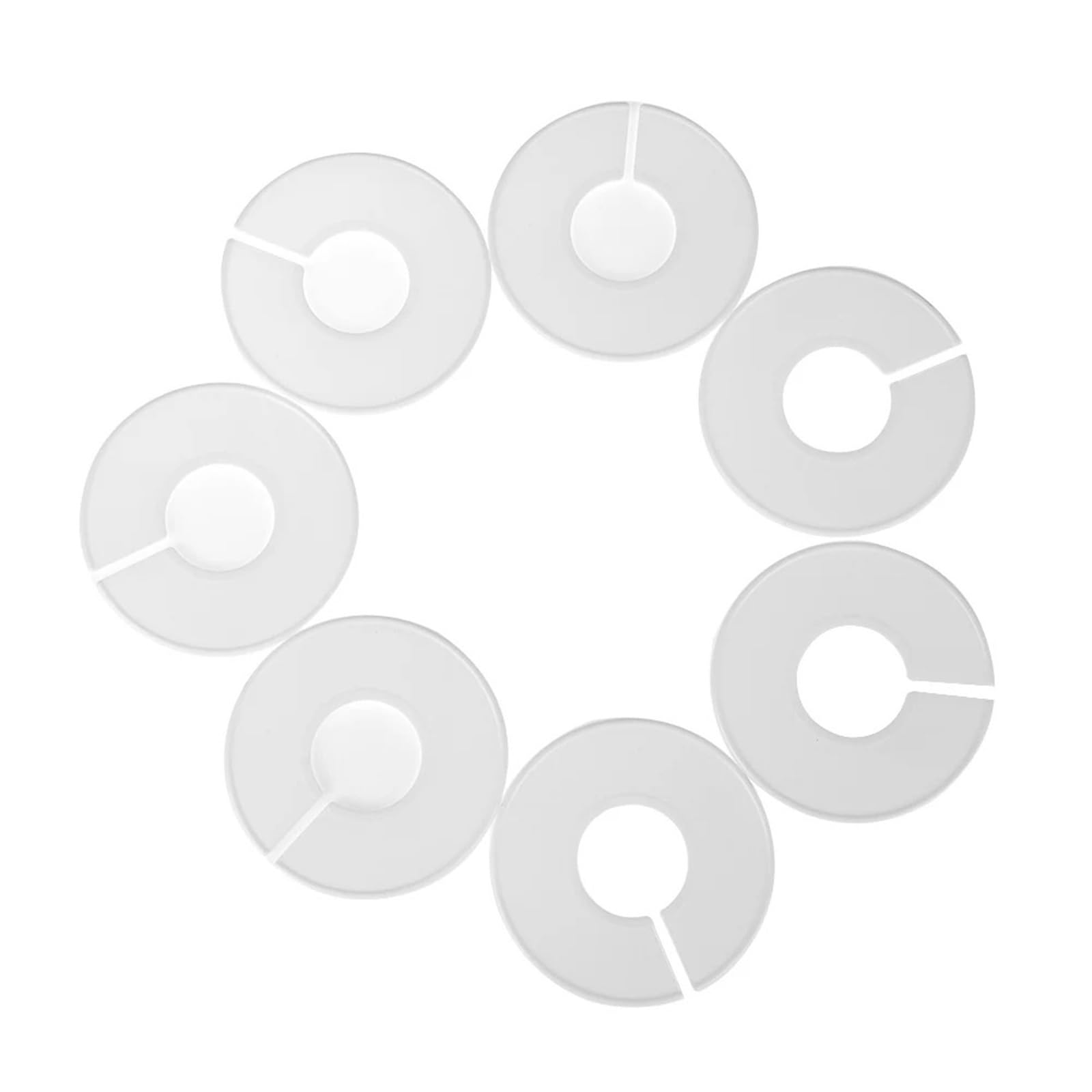 Luvafey Hanger Dividers 30PCS Round Hangers Closet Dividers DIY Clothing Size Clothes Stores Home White Blank for Clothing Size Type Sorting Writable and Reusab(White)