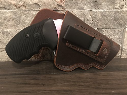 Revolver (2"-snub nose) -Soft Leather Inside the Waistband Concealed Carry Holster- Fits S&W J-frames, Ruger LCR, Taurus 85, Kimber K6S, and similar size snub nose revolvers (Right Handed) - Muddy River Tactical