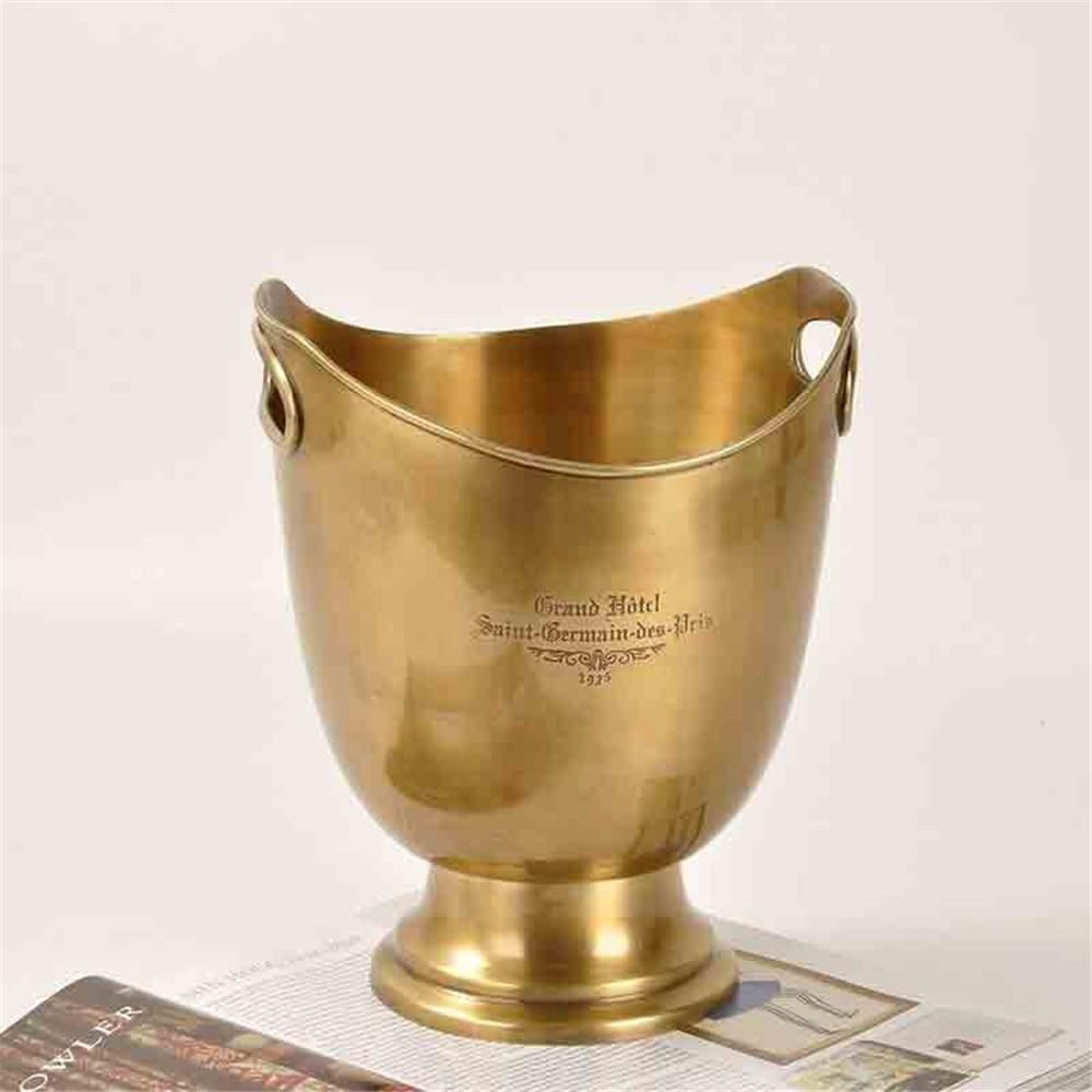 Cubo de Hielo Cubo de Hielo Cobre, Cuenco Enfriador for Vino, Bar clásico, Juego, Objetos Decorativos, Adorno, Cubo pellets Grande | Pequeño