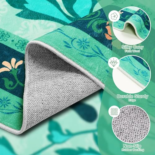 Spring Deal: Butterfly Washable Area Rug - Non Slip, Machine Washable