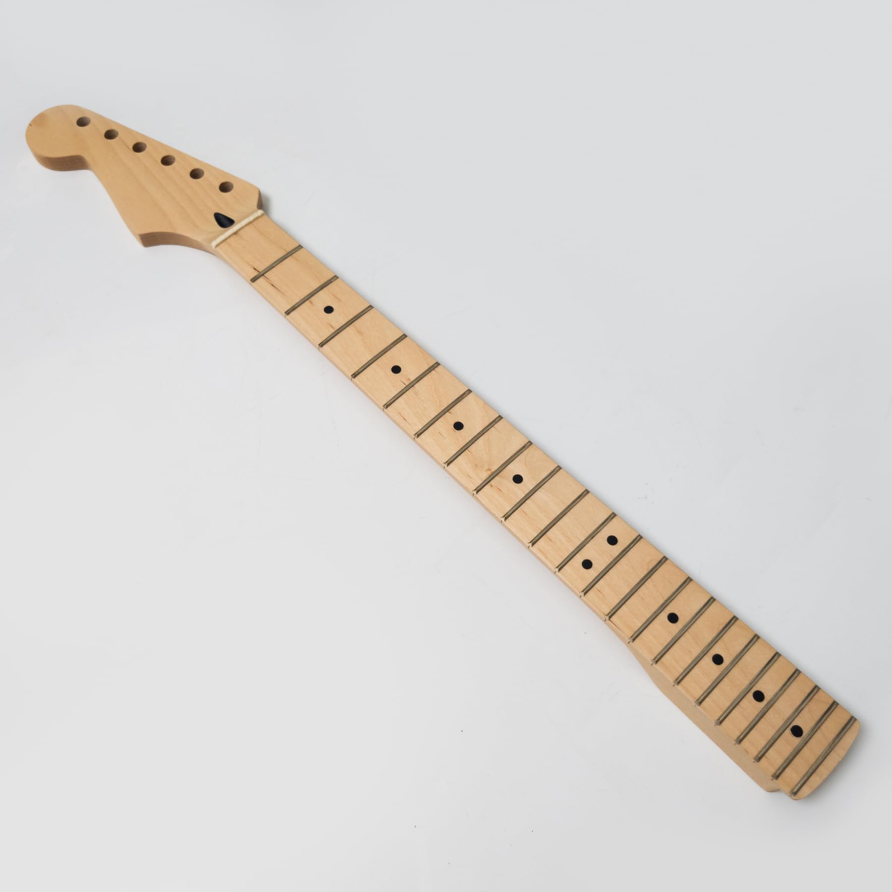 Premium Maple Electric Guitar Neck for Fender Stratocaster Reverse Headstock Neck, 22 Medium Jumbo Frets, 14