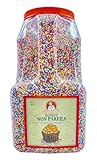 Chef's Quality Rainbow Nonpareils (7 Pounds) For Decorating & Baking
