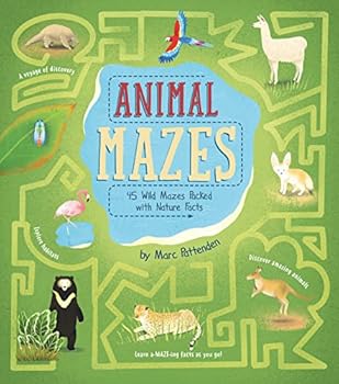 Paperback Animal Mazes: 45 Wild Mazes Packed with Nature Facts (Arcturus Fact-Packed Mazes) Book